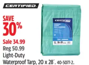 Canadian Tire Certified Light-Duty Waterproof Tarp offer