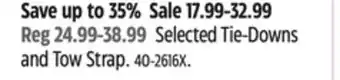 Canadian Tire MotoMaster Selected Tie-Downs and Tow Strap offer