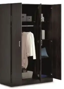 Canadian Tire Sauder 3-Door Wardrobe, Espresso offer