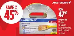 Canadian Tire Mastercraft 12-Gauge Extension Cord with Lit End offer