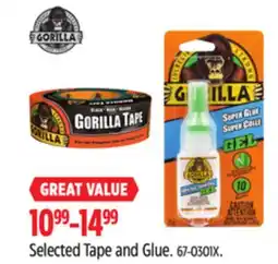 Canadian Tire Gorilla Selected Tape and Glue offer