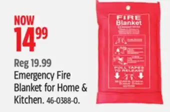 Canadian Tire Emergency Fire Blanket for Home & Kitchen offer