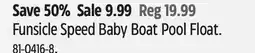 Canadian Tire Funsicle Speed Baby Boat Pool Float offer