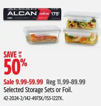 Canadian Tire Anchor Selected Storage Sets or Foil offer