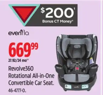 Canadian Tire EVENFLO Revolve360 Rotational All-in-One Convertible Car Seat offer