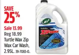 Canadian Tire Turtle Wax Zip Wax Car Wash offer