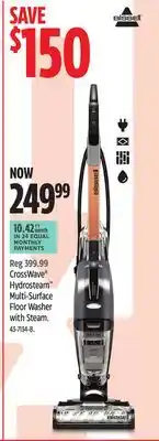 Canadian Tire Bissell CrossWave Hydrosteam Multi-Surface Floor Washer with Steam offer