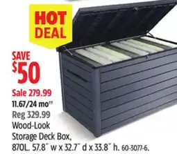 Canadian Tire Keter Wood-Look Storage Deck Box offer