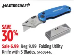 Canadian Tire Mastercraft Folding Utility Knife with 5 Blades offer
