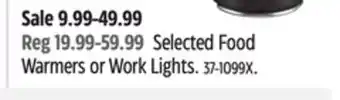 Canadian Tire AutoTrends Selected Food Warmers or Work Lights offer