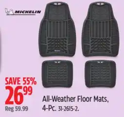 Canadian Tire Michelin All-Weather Floor Mats offer