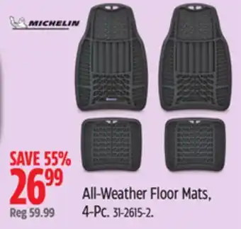 Canadian Tire Michelin All-Weather Floor Mats offer