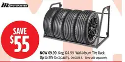 Canadian Tire MotoMaster Wall-Mount Tire Rack offer