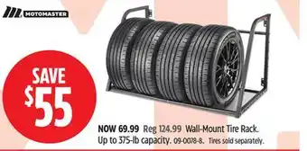 Canadian Tire MotoMaster Wall-Mount Tire Rack offer