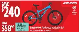 Canadian Tire Raleigh Rockwood Hardtail Adult Mountain Bike offer