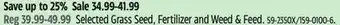 Canadian Tire Scotts Selected Grass Seed fertilizer and Weed & Seed offer