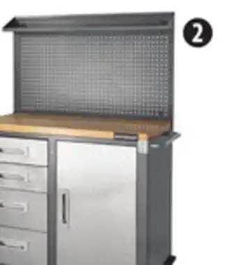 Canadian Tire Mastercraft Work Centre with Built-In Pegboard and 23 Hooks offer