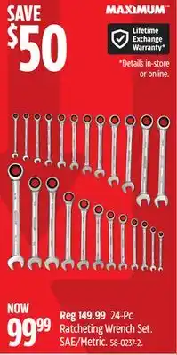Canadian Tire MAXIMUM 24-Pc Ratcheting Wrench Set offer