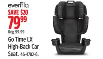 Canadian Tire Evenflo Go Time LX High-Back Car Seat offer