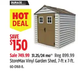 Canadian Tire Duramax StoreMax Vinyl Garden Shed offer
