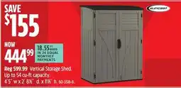 Canadian Tire Vertical Storage Shed offer