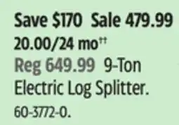 Canadian Tire Yardworks Electric Log Splitter offer