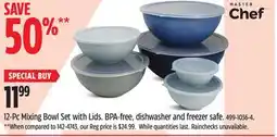 Canadian Tire MASTER Chef 12-Pc Mixing Bowl Set offer