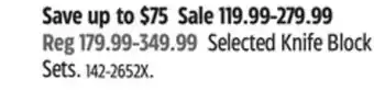 Canadian Tire Henckels Selected Knife Block Sets offer