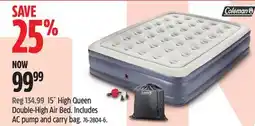 Canadian Tire 15˝ High Queen Double-High Air Bed offer