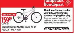 Canadian Tire Supercycle Reaction Hardtail Mountain Youth, 24˝ or Adult offer
