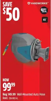 Canadian Tire Yardworks Wall-Mounted Auto Hose Reel offer