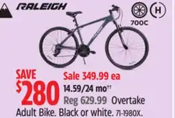 Canadian Tire Raleigh Overtake Adult Bike offer