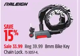 Canadian Tire RALEIGH Bike Key Chain Lock offer