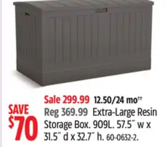 Canadian Tire Suncast Extra-Large Resin Storage Box offer