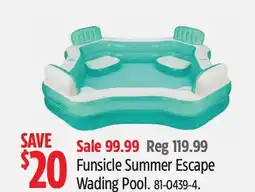 Canadian Tire Funsicle Summer Escape Wading Pool offer