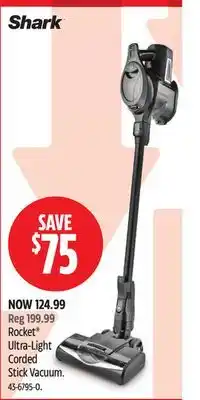 Canadian Tire Shark Rocket Ultra-Light Corded Stick Vacuum offer
