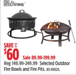 Canadian Tire For Living Selected Outdoor Fire Bowls and Fire Pits offer