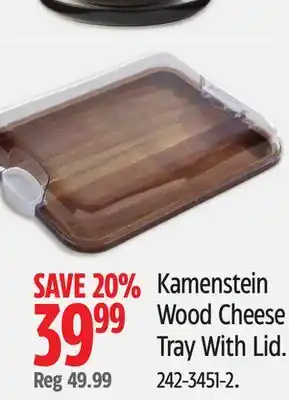 Canadian Tire Kamenstein Wood Cheese Tray With Lid offer