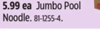 Canadian Tire Jumbo Pool Noodle offer