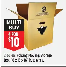 Canadian Tire Folding Moving/Storage Box offer