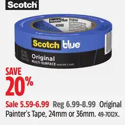 Canadian Tire Scotch Original Painter's Tape offer