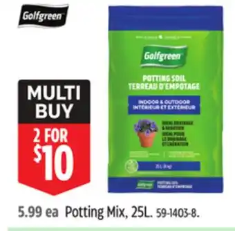 Canadian Tire Golfgreen Potting Mix offer