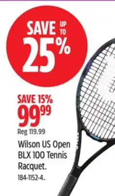 Canadian Tire Wilson US Open BLX 100 Tennis Racquet offer
