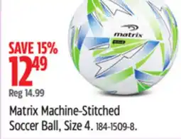 Canadian Tire Matrix Machine-Stitched Soccer Ball offer