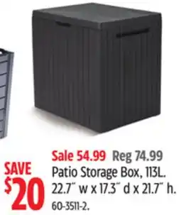 Canadian Tire Keter Patio Storage Box offer
