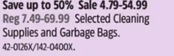Canadian Tire FRANK Selected Cleaning Supplies and Garbage Bags offer