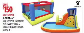 Canadian Tire BANZAI Inflatable 2-in-1 Water Park & Bounce House Combo offer