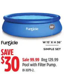 Canadian Tire FUNSICLE Pool with Filter Pump offer