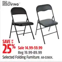 Canadian Tire For-living Selected Folding Furniture offer