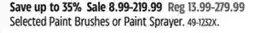 Canadian Tire Selected Paint Brushes or Paint Sprayer offer